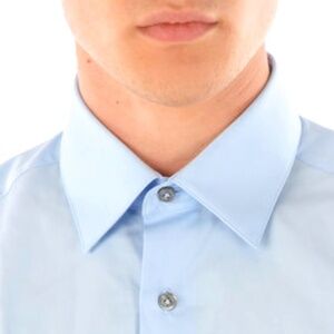 Lanvin Light Blue Cotton Button Front Shirt
